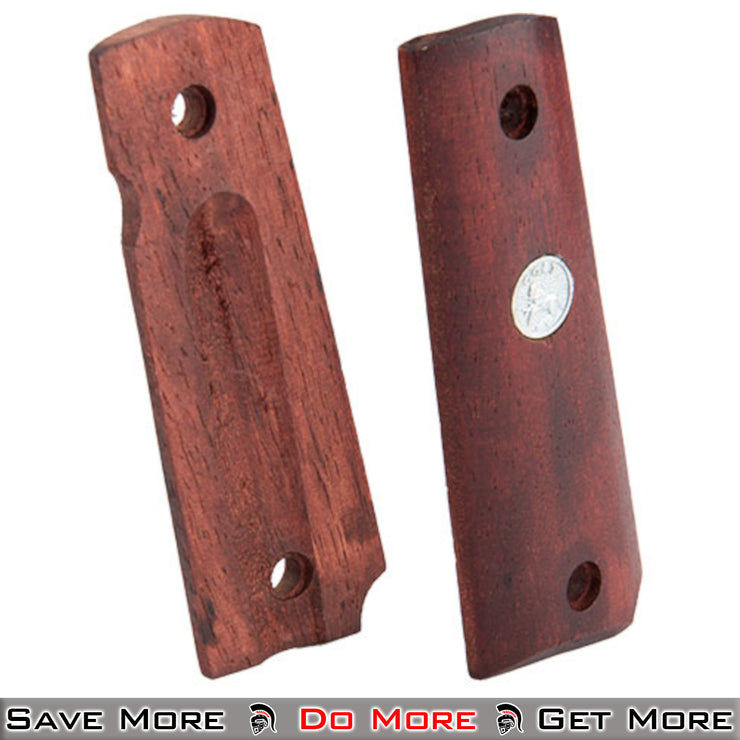 DB-1911-3 M1911 Dark Wood Airsoft Pistol Grip Plates Handle Interior