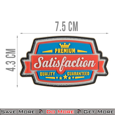 G-Force Satisfaction Guaranteed PVC Morale Patch Dimensions