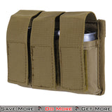Lancer Tactical MOLLE Triple Grenade Airsoft Pouches Tan Front