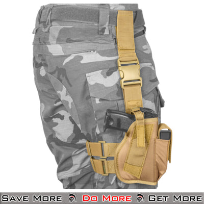 Lancer Tactical Belt Mounted Airsoft Pistol Holster Tan Example 2