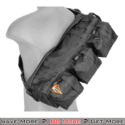 Lancer Utility - MOLLE Airsoft Bag for Outdoor Use Black On Back